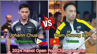 Johann Chua vs Pham Phuong Nam  2024 Hanoi Open Pool Championship [upl. by Ggerk]