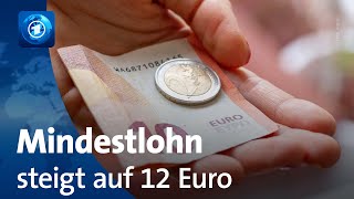 Neu ab 1 Oktober Mindestlohn liegt nun bei 12 Euro pro Stunde [upl. by Divadnhoj]