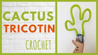 APRENDE A USAR EL TRICOTIN TUTORIAL COMO HACER UN CACTUS [upl. by Yanel425]