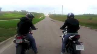 2007 Honda Hornet 919 vs 2013 Triumph Street Triple [upl. by Okimuy]