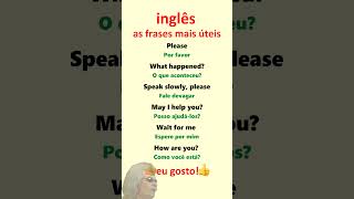 Inglês Aprenda frases mais úteis em inglês para principiantes [upl. by Simonette55]