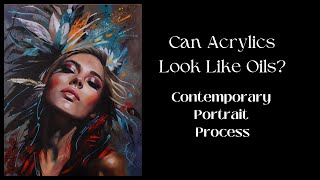 Acrylic Portrait Painting Tutorial with Skin Tone Mixes [upl. by Adorl]