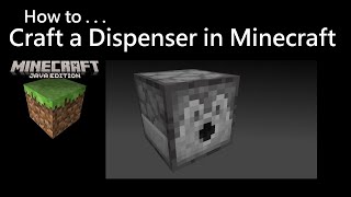 How to Craft a Dispenser in Minecraft [upl. by Rekyr]