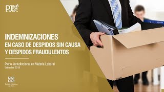 INDEMNIZACIONES EN CASO DE DESPIDOS SIN CAUSA Y DESPIDOS FRAUDULENTOS [upl. by Ailak]