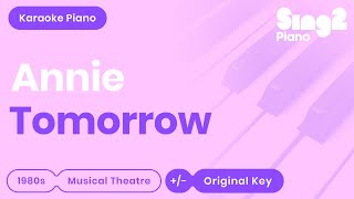 Tomorrow  Annie  Quvenzhané Wallis Karaoke Piano [upl. by Ycart898]