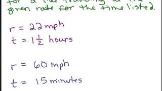 Rate Time Distance  Basics 2 [upl. by Elena210]