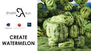 Cinema 4D amp redshift rendering Timelapse watermelon texture [upl. by Elodie]