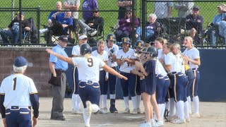 High school softball Hudsonville remains perfect beating Caledonia [upl. by Deidre]