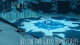 How To Get To the Cave Area Under the Cryo Hypostasis at Dragonspine  Genshin Impact V15 [upl. by Arber]