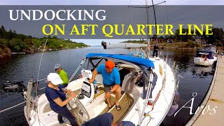 Sailboat undocking at aft quarter line [upl. by Atirat372]