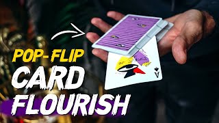 Learn the VISUAL POPFLIP Card Flourish  Card Magic Tutorial Advanced [upl. by Sullivan]