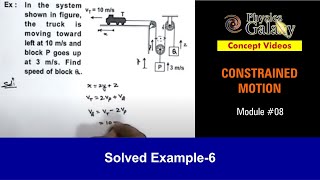 Class 11 Physics  Constrained Motion  8 Example6 on Constrained Motion  For JEE amp NEET [upl. by Asilec970]