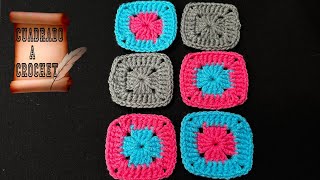 PASO A PASO PARA TEJER CUADRADO A CROCHET [upl. by Sissy]