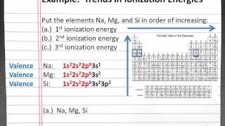 CHEMISTRY 101 Trends in Ionization Energies [upl. by Keheley]