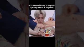 BTS shoves the thing in his pants 👖 v putting tinytan in his pocket 🤣🤣🤣bts jellie96jennie taekook [upl. by Heall]