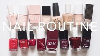 Nail Polish Routine  AtHome Manicure Tutorial Tips and Tools [upl. by Leziar]