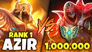 Rank 1 Azir vs 1000000 Mastery Zed HOW TO MID GAP GUIDE [upl. by Ainuj]