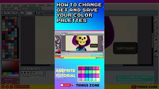 Aseprite TutorialHow to change get and save your color palettesModificar paletas de colores [upl. by Eibur852]