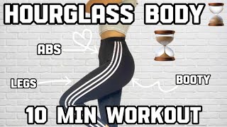 Hourglass Body Workout ⏳  10 min  no equipment  bodyweight  on floor [upl. by Eelyac453]