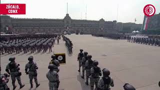 Preside López Obrador el desfile cívico militar por los 214 años del Grito de Independencia [upl. by Keli815]