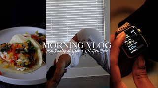 HOT GIRL WALK  AT HOME MAT PILATES  MORNING MINI VLOG [upl. by Greenman]