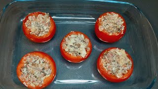 Tomates farcies aux champignons au four La recette la plus savoureuse que j’ai cuisinée [upl. by Maleeny]