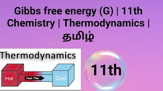 Gibbs free energy G  11th Chemistry  Thermodynamics  தமிழ் [upl. by Namyaw40]