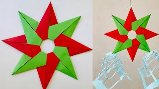 How to Make 3D Star for your Christmas Decoration  Paper Craft [upl. by Pegg]