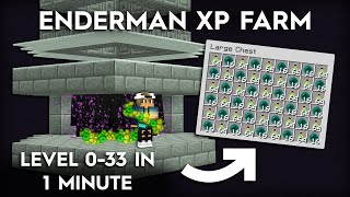 Minecraft Enderman 1 Hit Farm  Super Fast XP [upl. by Dasi847]