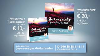 Der quotStark und mutigquot Joyce Meyer Postkarten amp WandKalender 2020 [upl. by Dlabihcra611]