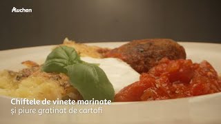 Farfuria lui Exarhu  Chiftele de vinete marinate și piure gratinat de cartofi [upl. by Ronen]