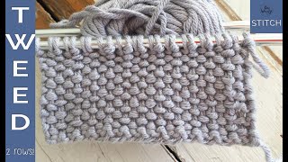 How to knit the Tweed stitch A tworow repeat reversible pattern  So Woolly [upl. by Elatia]