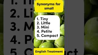 quotSynonyms for small Expand Your Vocabquot words advancedvocabulary vocab synonyms learning [upl. by Wolgast292]