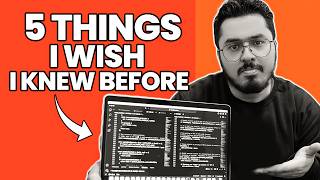 5 Things I Wish I Knew When I Started Programming Honest Truth [upl. by Anatnahs]