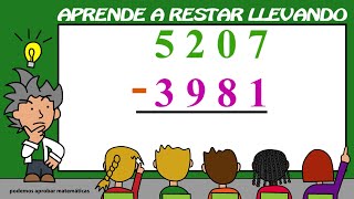 Enseñar a los niños y niñas a restar llevando [upl. by Draw]