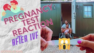 MY PREGNANCY TEST amp REACTIONS  IVF pregnancy test [upl. by Anera]