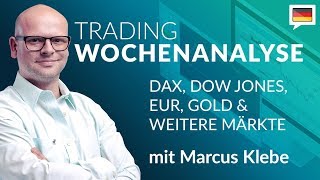 Trading Wochenanalyse für KW212020 mit Marcus Klebe  DAX  DOW  EURUSD  Gold Chartanalyse [upl. by Volnay253]