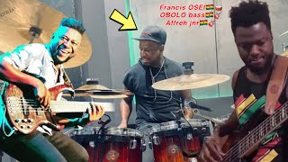 Francis OSEI drummer Highlife🔥jam with Obolo bass as Affrehfrn Obolo bass best bassist in ghana [upl. by Reneta641]