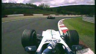 Montoya vs M Schumacher Onboard F1 2004 Belgium [upl. by Balch]