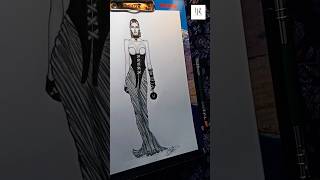 Lace Up Corset Maxi Dress 🔥🔥 illustrationart [upl. by Ellekcim]