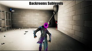 Escaping the Backrooms SUBLEVELS in fortnite [upl. by Keavy]