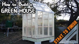 How to build a simple sturdy greenhouse with polycarbonate panels and 2x4s [upl. by Leirea]