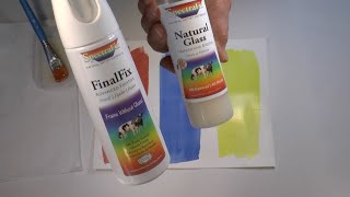 SpectraFix FinalFix and Natural Glass on Gouache Painting [upl. by Aillil]