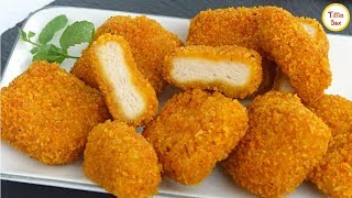 Homemade Chicken Nuggets Recipe by Tiffin Box  How To Make Crispy Nuggets for kids lunch box [upl. by Lovett422]