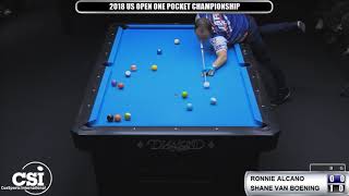 2018 US Open One Pocket Championship Shane Van Boening vs Ronnie Alcano Final Match [upl. by Verney]