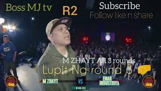 M ZHAYT ALL 3 ROUNDS vs emar industriya lupit Lalo na sa round 3🤛💪 FlipTopBattleLeague bossmjtv [upl. by Viole577]