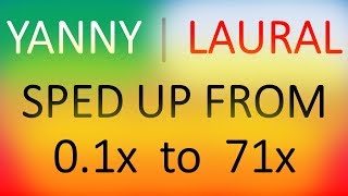 YANNY LAUREL SPED UP FROM O1x to 71x AS FAST AUDIO ILUSION PITCHFREQUENCY LAURAL YANNI YANI [upl. by Compton]