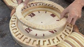 Unique Inspirational Wooden Wall Clock Project  Build A Giant Wristwatch [upl. by Loftus]