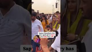 Sapna Choudharys New Baby Announcement sapnachoudhary veersahu babbumaan viral trend shorts [upl. by Valeta644]