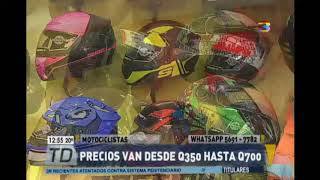 Venta de cascos para motoristas han incrementado en los últimos meses [upl. by Rhiana]